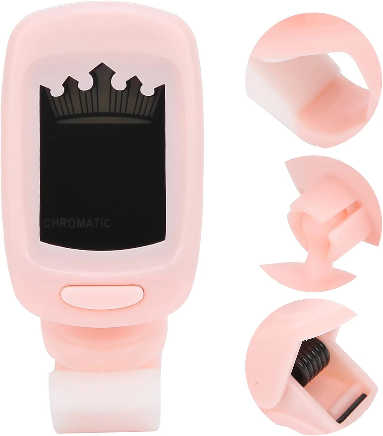 تیونر گیره ای گیتار یوکللی، تیونر گیتار فولک، گیتار باس، ویولن یوکللی با حساسیت بالا، لوازم جانبی ساز (صورتی)