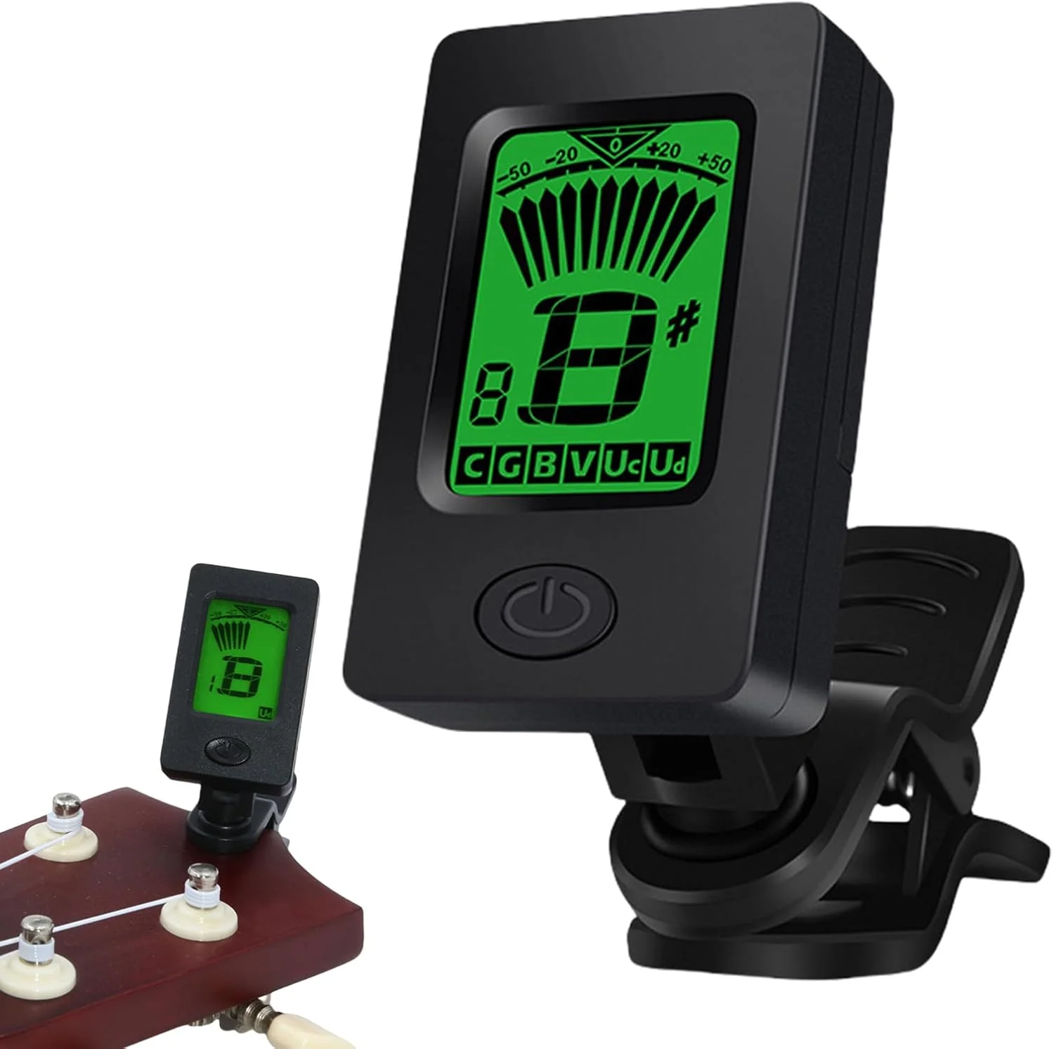 کوک کننده یوکللی، کوک کننده صفحه نمایش LCD برای گیتار الکتریک، ابزار کوک دیجیتال حرفه ای گیره ای برای نوازندگان مبتدی یوکللی، باس، ویولن