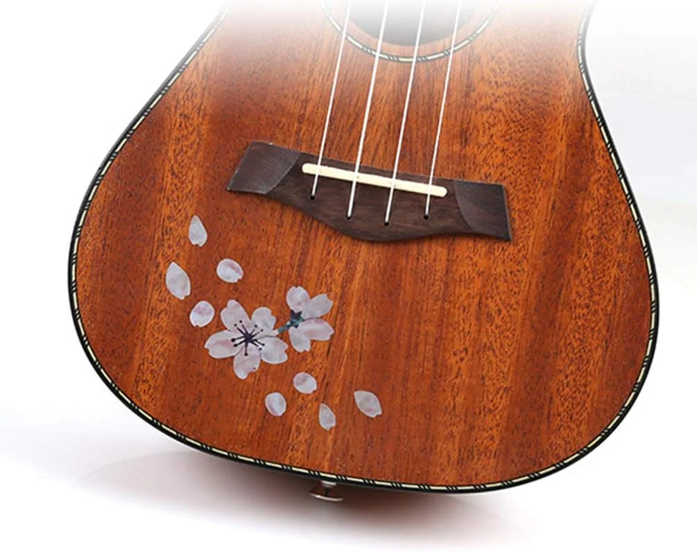 2 عدد استیکر گیتار طرح شکوفه گیلاس، برچسب ضد آب وینیل برای گیتار، یوکللی، مناسب دانشجویان، بانوان و دختران