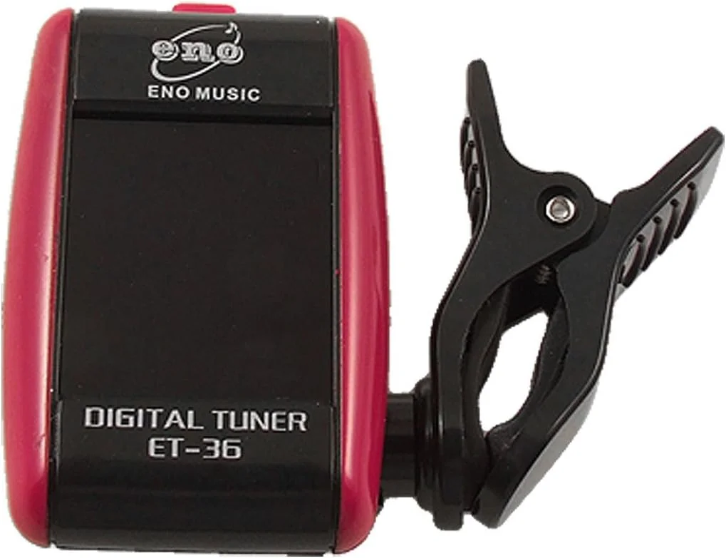 تیونر دیجیتال گیره ای ET-36 با صفحه نمایش LCD قرمز رنگ برای گیتار، بیس، ویولن و یوکللی
