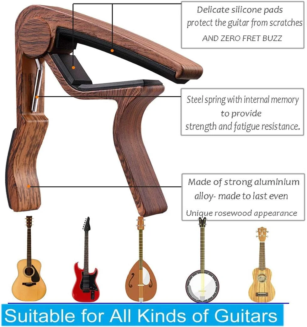 کوپو گیتار Sound harbor به همراه گیره تیونر گیتار، لوازم جانبی گیتار برای آکوستیک و یوکللی