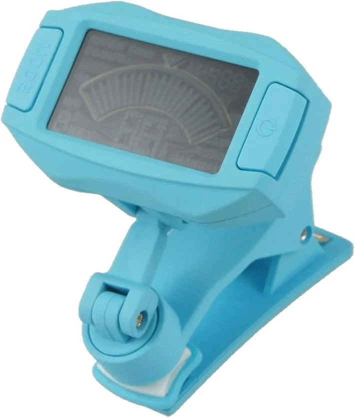 تیونر گیره ای ال سی دی آبی آسمانی برای گیتار، بیس، ویولن و یوکللی دیجیتال