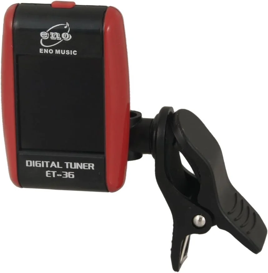 تیونر گیره ای دیجیتال مشکی قرمز برای گیتار، باس، ویولن و یوکللی