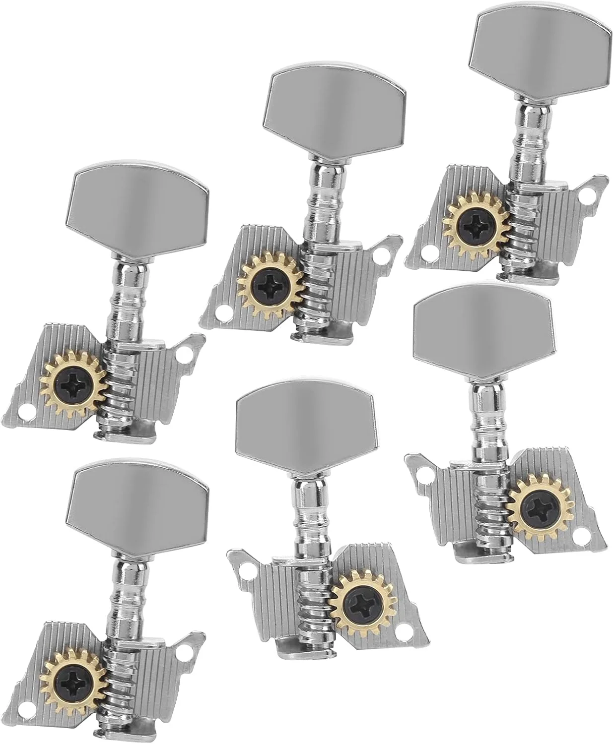 کوک گیتار، کلیدها، تیونرهای قفل شونده، قطعات جایگزین گوشی های یوکللی (چهار چپ، دو راست، شش ست)