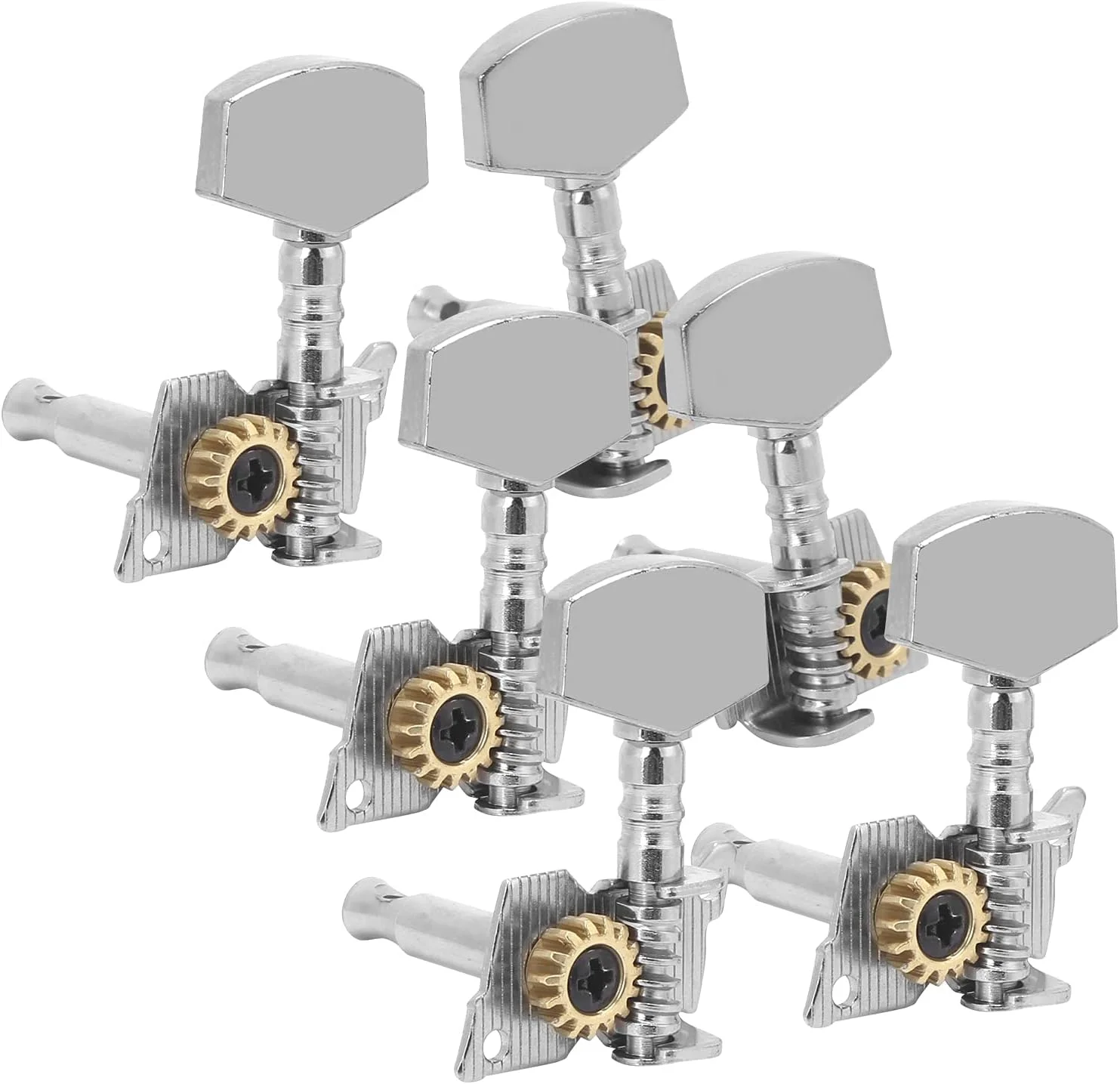 کوک گیتار، کلیدها، تیونرهای قفل شونده، قطعات جایگزین گوشی های یوکللی (چهار چپ، دو راست، شش ست)