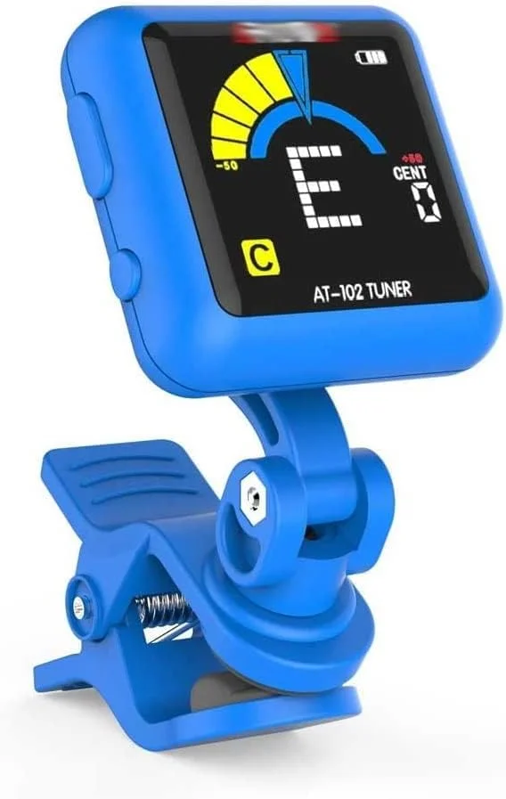 کوک کننده گیتار گیره ای دیجیتال الکترونیکی برای گیتار ویولن یوکللی (رنگ: آبی)