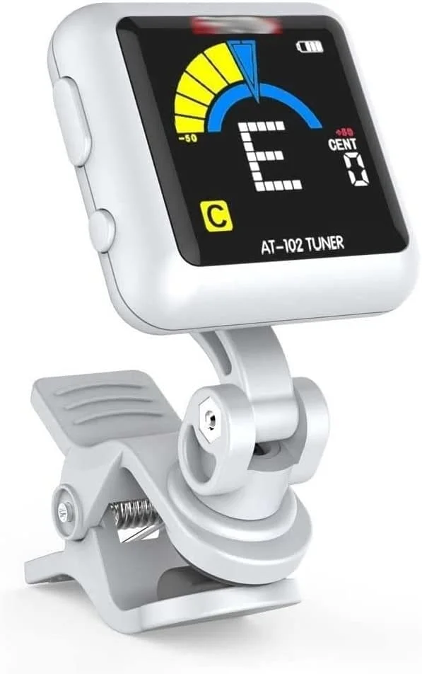 کوک کننده گیره ای دیجیتال برای گیتار، ویولن و یوکللی (رنگ: سفید)