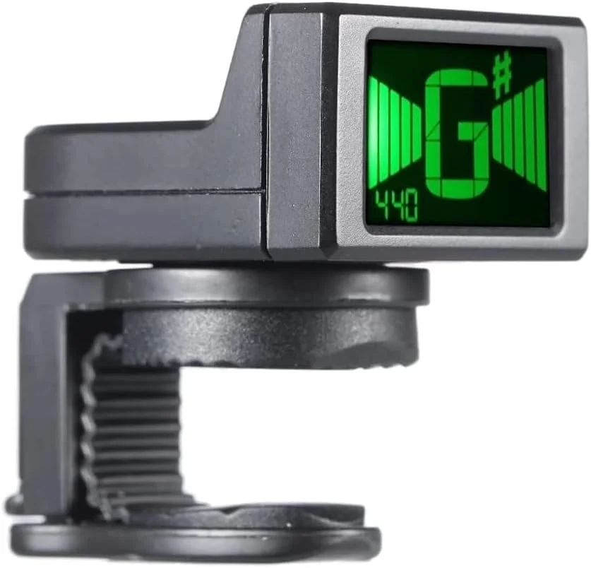 تیونر گیره ای دیجیتال LCD حرفه ای برای گیتار الکتریک، گیتار بیس، ویولن، یوکللی، قطعات و لوازم جانبی گیتار