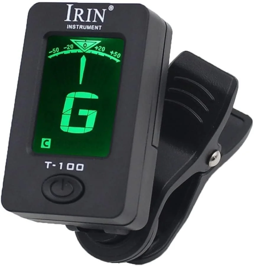 تیونر گیره ای الکترونیکی با صفحه نمایش LCD، تیونر جهانی، برای گیتار کروماتیک، باس، ویولن، یوکللی و سازهای زهی