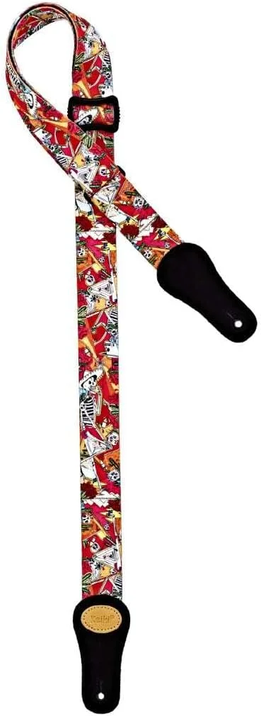 بند یوکللی نایلونی ارتعا گیتارز با سر چرمی - 37 میلی متر طرح المورتو (KNS-EM-U)