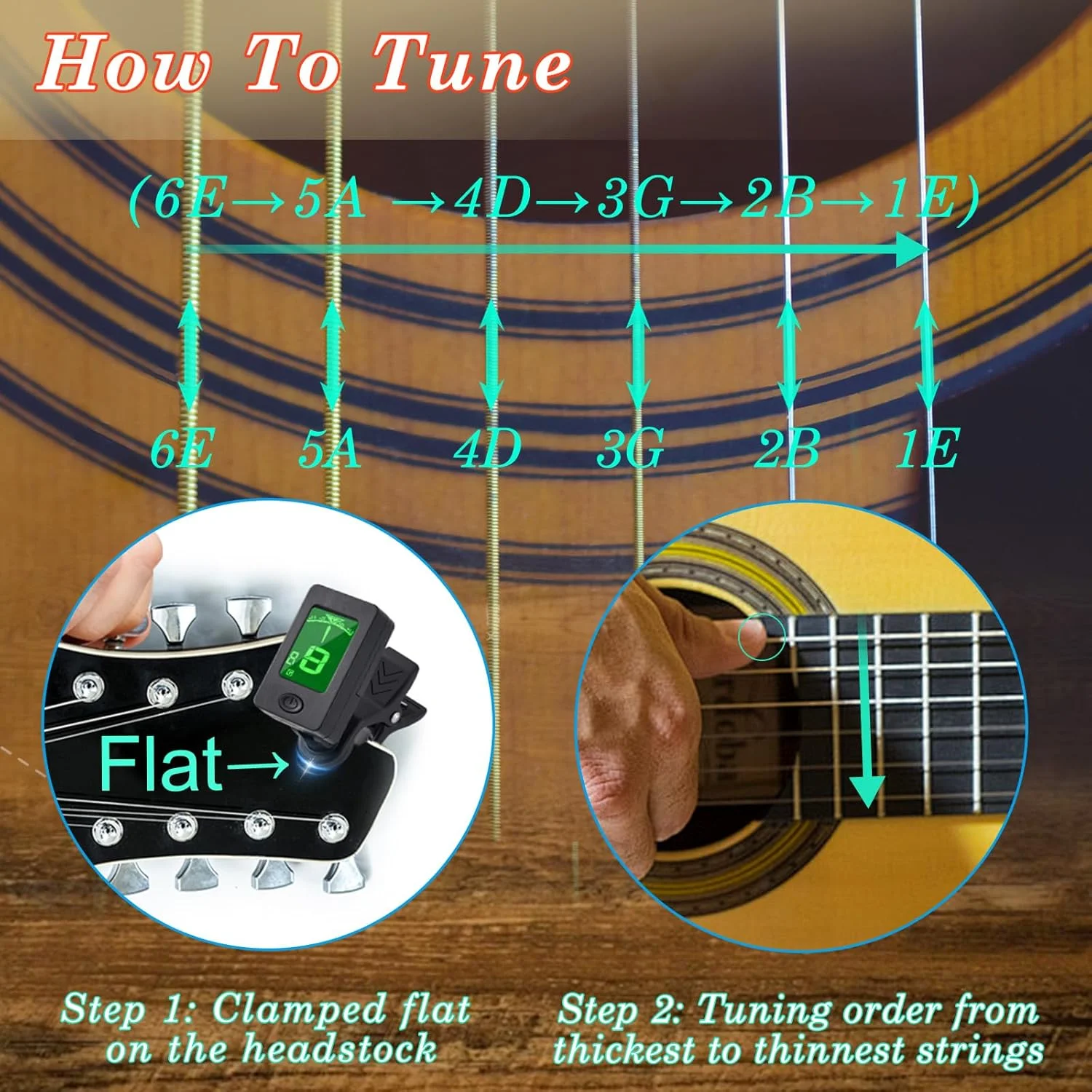 گیره کوک و کاپو گیتار مورییز مناسب گیتار، ویولن، باس، یوکللی کروماتیک به همراه پیک