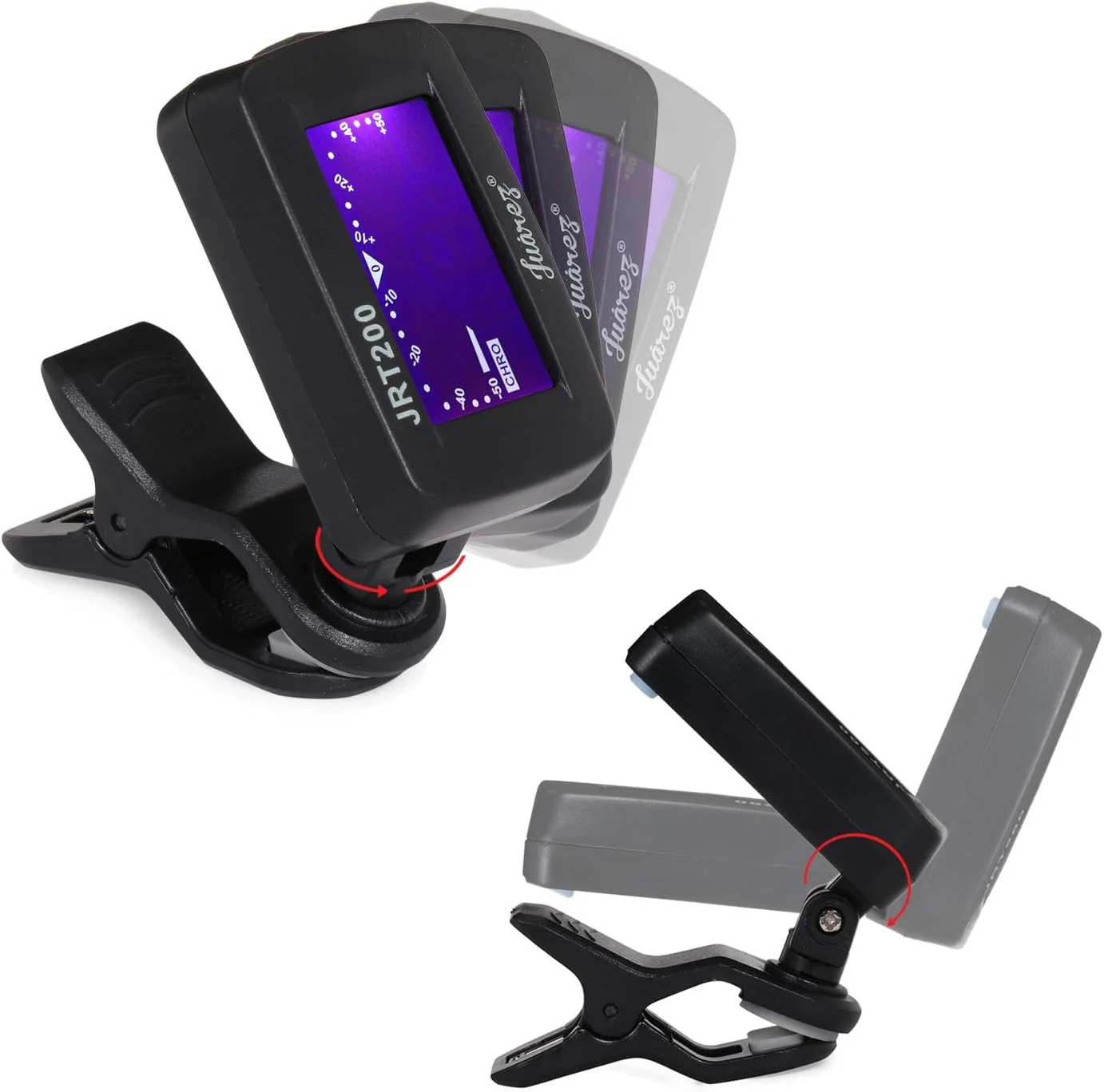 تیونر کلیپسی دیجیتال LCD جوآرز JRT200 برای گیتار، بیس، ویولن و یوکللی