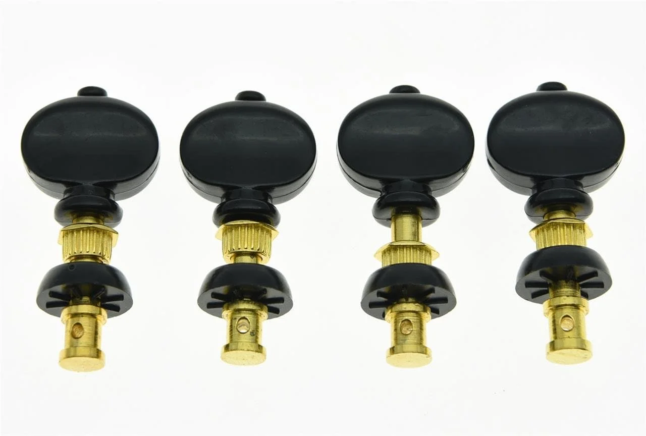 مجموعه ۴ عددی کوک طلایی با دکمه‌های مشکی برای یوکللی