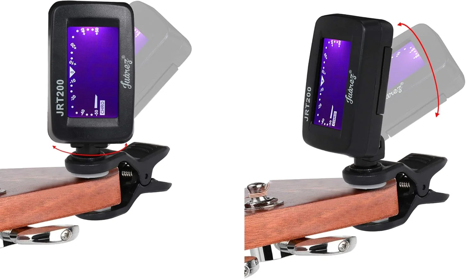 تیونر کلیپسی دیجیتال LCD جوآرز JRT200 برای گیتار، بیس، ویولن و یوکللی