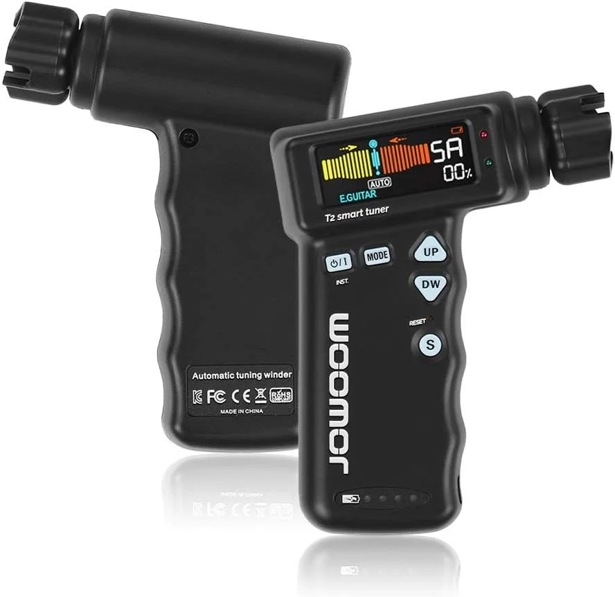 کوک کننده گیتار هوشمند چند منظوره HUIOP T2، سیم پیچ دسته کوک برای گیتار، یوکللی، کوک کروماتیک، باتری لیتیومی قابل شارژ داخلی