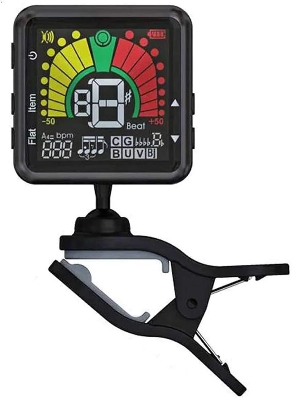 کوک گیتار گیره ای، کوک الکترونیکی برای گیتار کروماتیک، باس، یوکللی، ویولن، صفحه نمایش ال سی دی