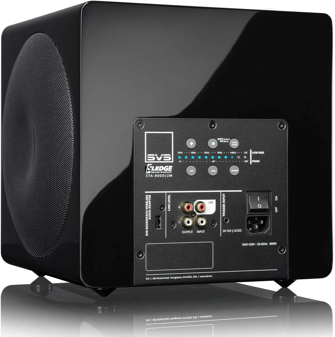 ساب ووفر جعبه مهر و موم شده Svs 3000 Micro با روکش پیانویی مشکی، 3000Micropianoblk، بزرگ، USB