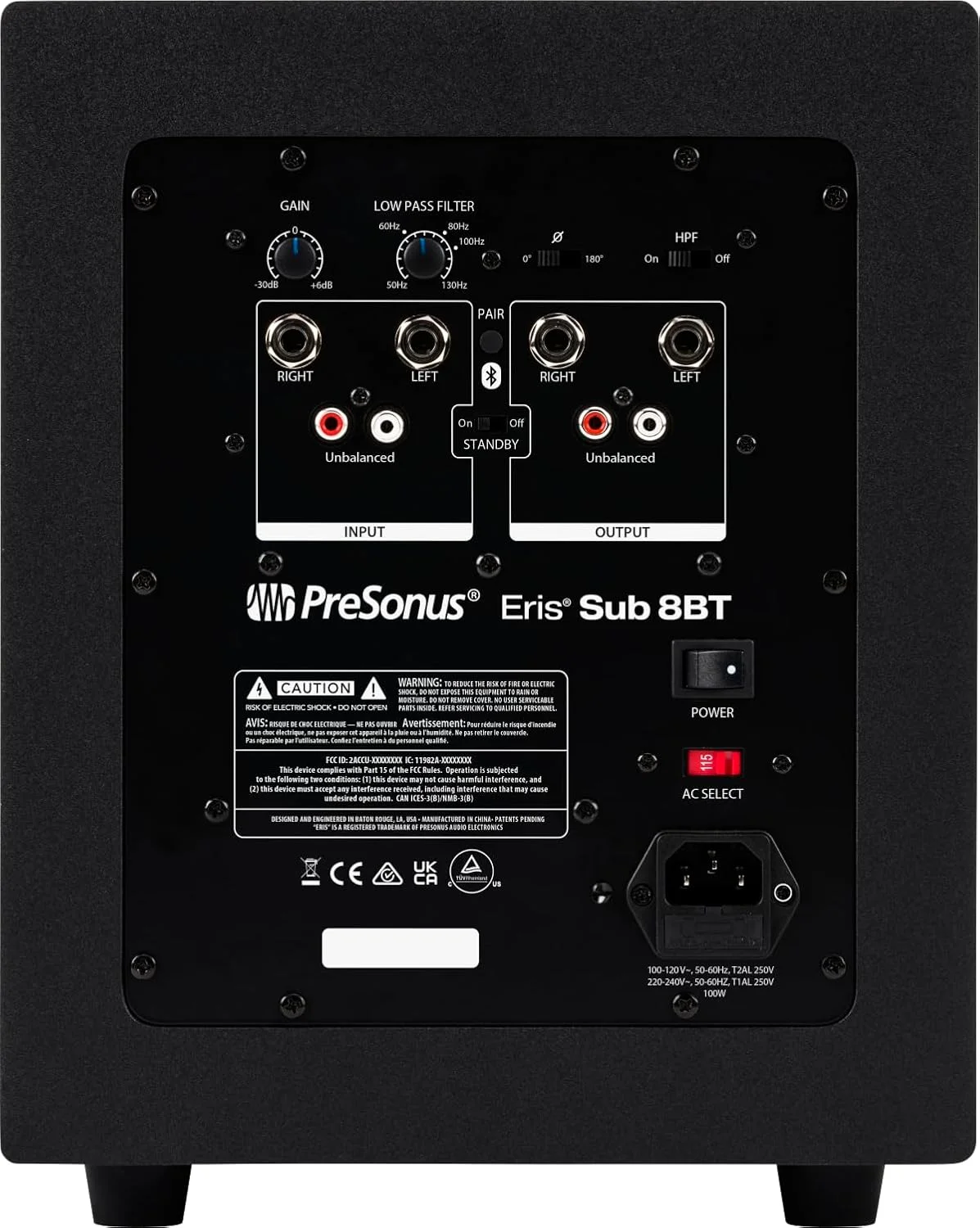 ساب ووفر استودیویی بلوتوث دار 8 اینچی Presonus Eris Sub 8BT