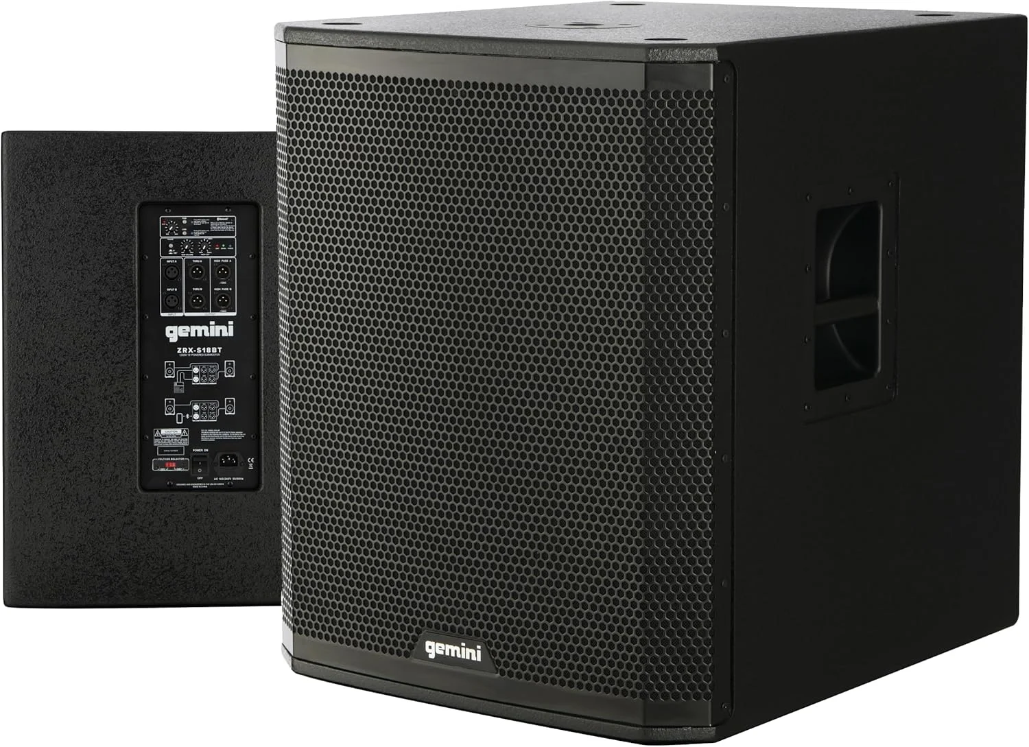 ساب ووفر اکتیو 18 اینچی Gemini Sound ZRX-S18BT با بلوتوث و TWS - بیس قدرتمند حرفه ای DJ - ورودی/خروجی متنوع برای اجراها و استودیوها