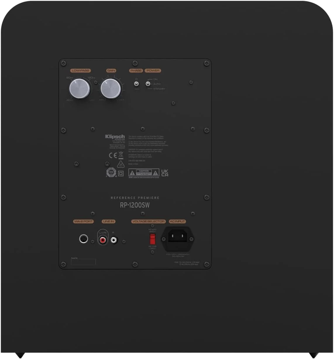 ساب ووفر 800 واتی 12 اینچی Klipsch RP-1200SW با درایور سرامِتالیک به همراه کیت ساب ووفر وایرلس WA-2 (مدل 2023)