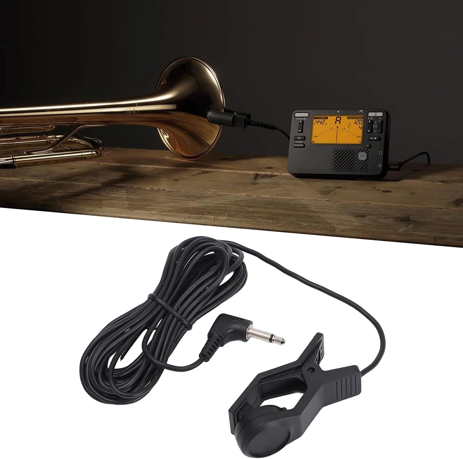 میکروفون گیره ای با فیش 3.5 میلی متری، پیکاپ صدای قابل حمل برای ویولن گیتار ترومپت یوکللی، تیونینگ دقیق با حداقل نویز محیط میکروفون گیره ای با فیش 3.5 میلی متری، پیکاپ صدای قابل حمل برای ویولن گیتار ترومپت یوکللی، تیونینگ دقیق با حداقل نویز محیط