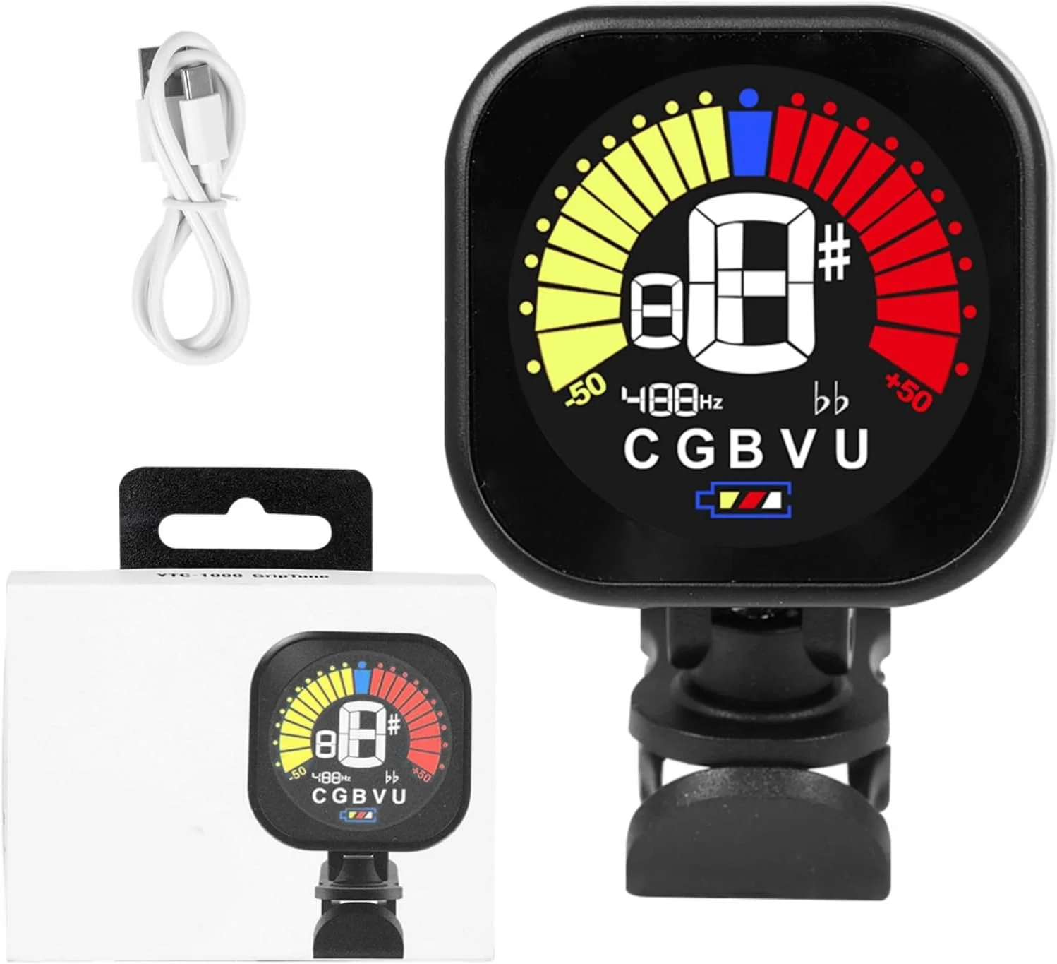 کوک کننده گیره ای گیتار الکتریک با صفحه نمایش LCD و چرخش 360 درجه برای ویولن و بانجو