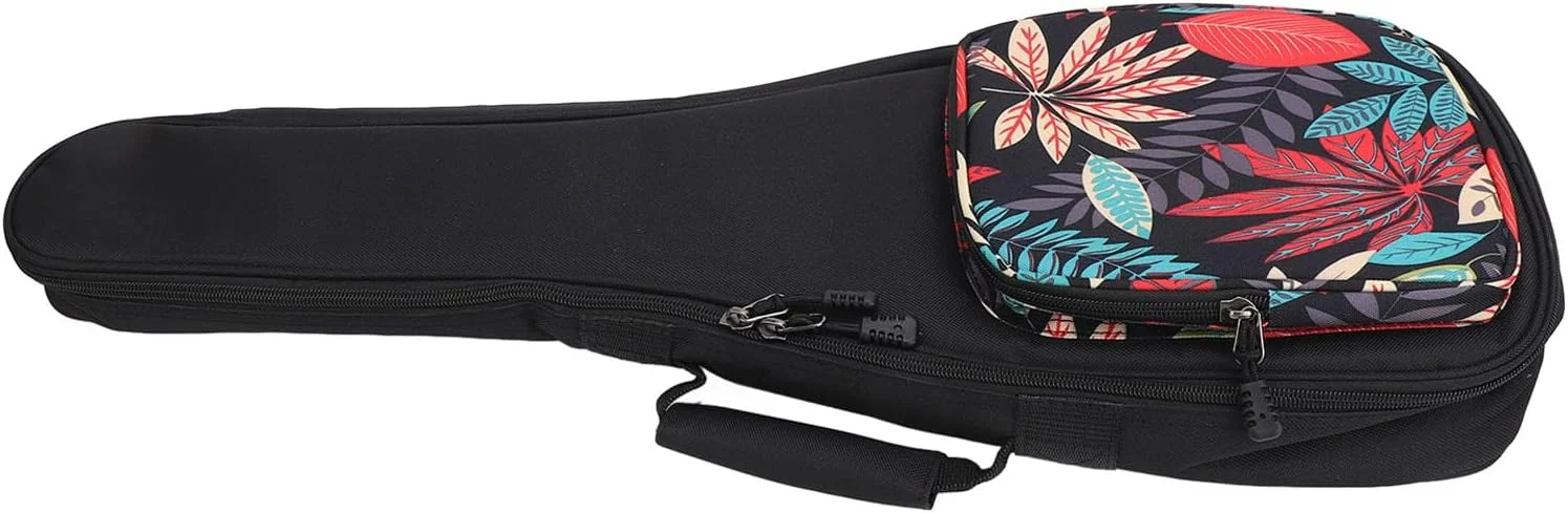 کیف کوله پشتی یوکللی با طرح شیک ضخیم، کیف حمل یوکللی با بندهای دوشی دوتایی قابل تنظیم و دسته راحت، کیف ساز زهی با جیب بزرگ (26 اینچ)