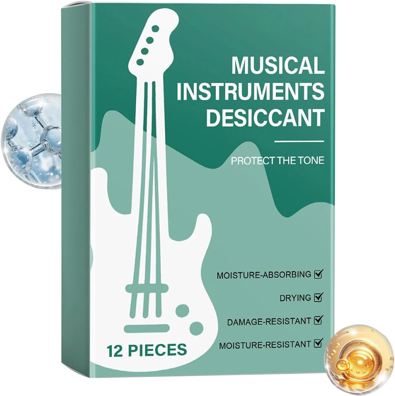 رطوبت گیر برای سازها، کیسه های خشک کننده گیتار | جاذب های رطوبت قابل حمل برای محافظت و نگهداری ویولن، پیانو، گیتار بیس و یوکللی