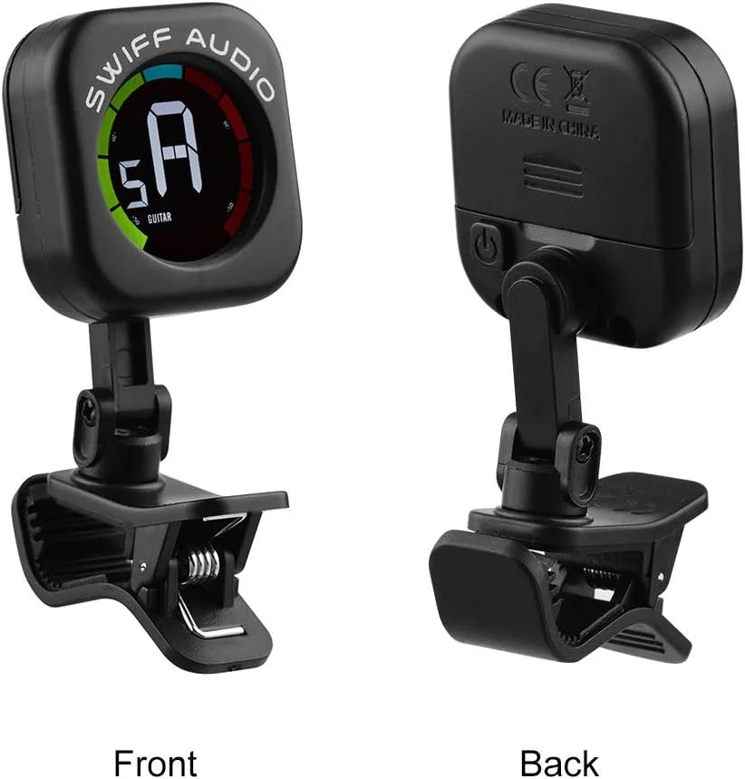 تیونر گیره ای کوچک با صفحه نمایش رنگی، ۵ حالت کوک برای یوکللی، گیتار، بیس و ویولن تیونر گیره ای کوچک با صفحه نمایش رنگی، ۵ حالت کوک برای یوکللی، گیتار، بیس و ویولن