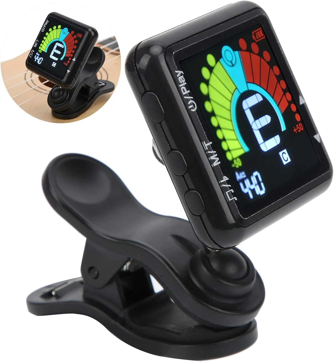 مترونوم و کوک گیتار CHICIRIS با صفحه نمایش LCD قابل شارژ، حالت های مختلف با پدهای محافظ، باتری قابل شارژ USB، پیکاپ لرزشی، برای ویولن، گیتار باس، یوکللی، بانجو (MT90R) مترونوم و کوک گیتار CHICIRIS با صفحه نمایش LCD قابل شارژ، حالت های مختلف با پدهای محافظ، باتری قابل شارژ USB، پیکاپ لرزشی، برای ویولن، گیتار باس، یوکللی، بانجو (MT90R)