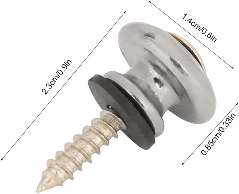 دکمه بند گیتار، قفل بند گیتار با پیچ و واشر، برای گیتار، یوکللی، گیتار الکتریک دکمه بند گیتار، قفل بند گیتار با پیچ و واشر، برای گیتار، یوکللی، گیتار الکتریک