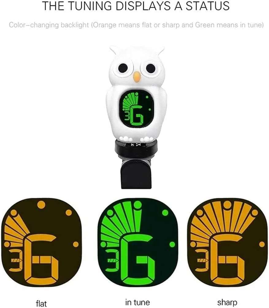 کوک کننده تیونر الکترونیکی کارتونی، کوک کننده یوکللی، مناسب برای مبتدیان، کوک کننده گیتار ویولن (رنگ: آبی)