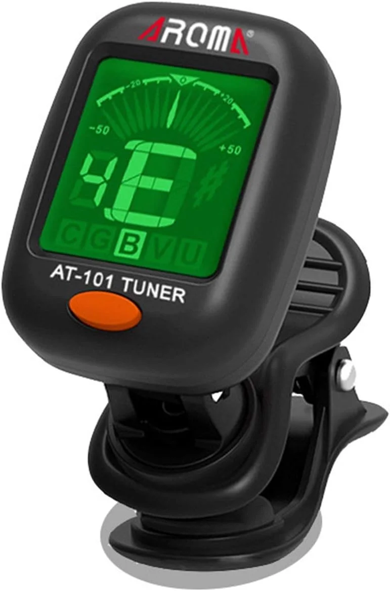 کوک کننده ساز AT-101 AROMA گیره ای کوچک برای گیتار، باس، یوکللی، کوک کننده دیجیتال الکتریکی