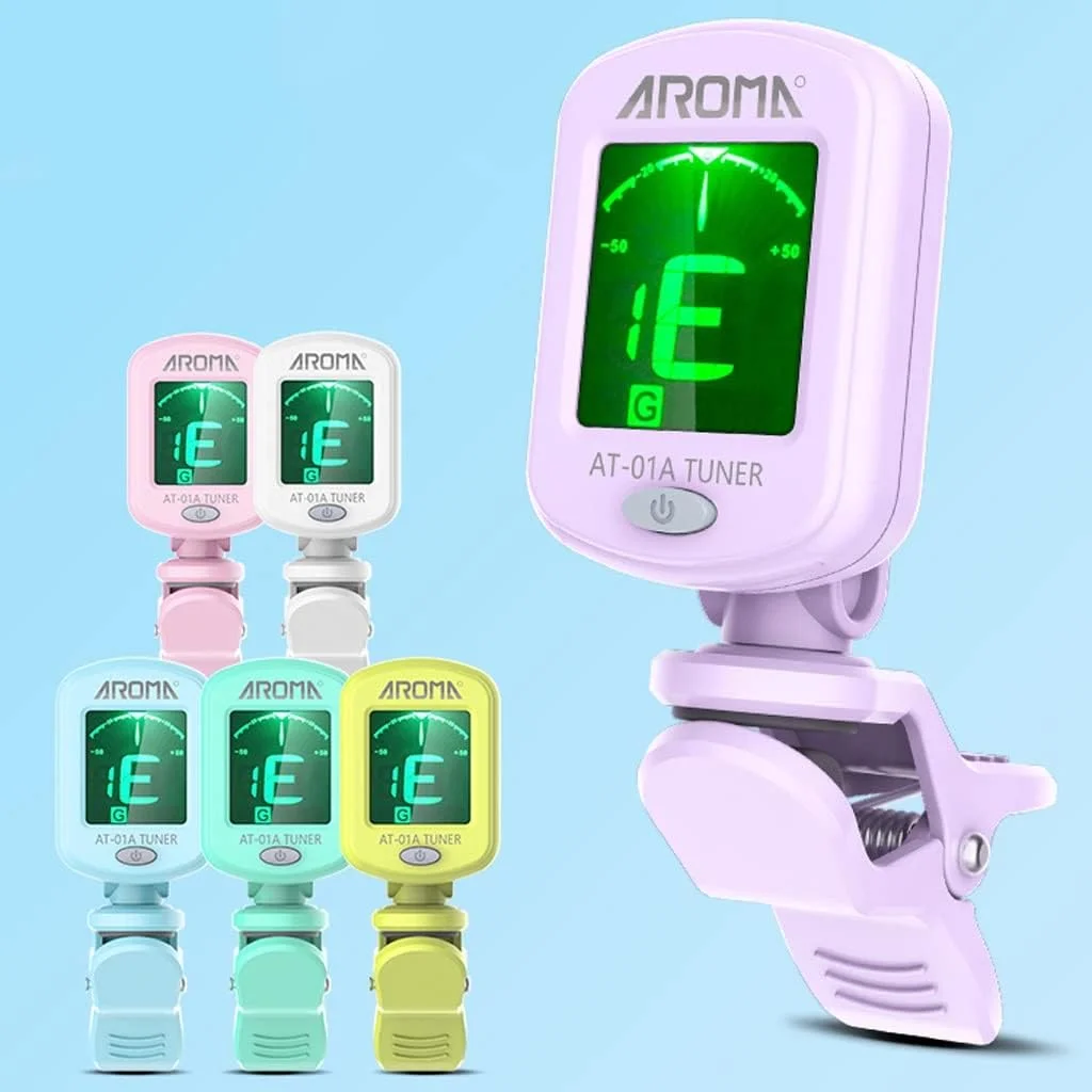 کوک کننده گیتار آکوستیک مدل AT-01A، مناسب برای گیتار الکتریک، یوکللی و ویولن (رنگ: صورتی)