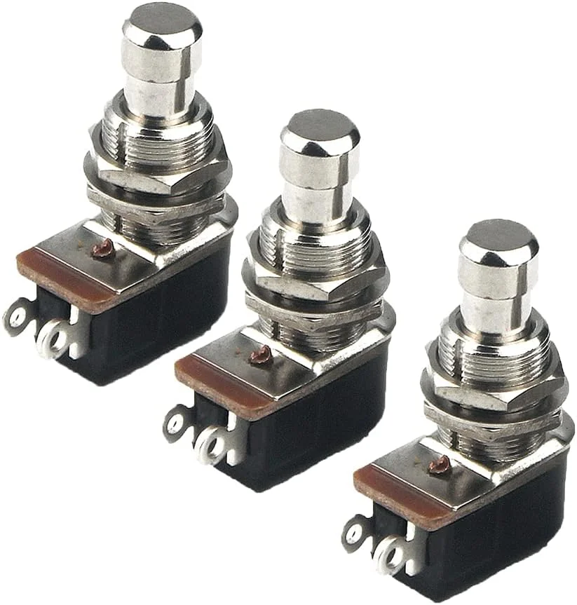 جعبه پدال افکت گیتار الکتریکی 3 عددی، دکمه فشاری لحظه ای، سوئیچ پایی