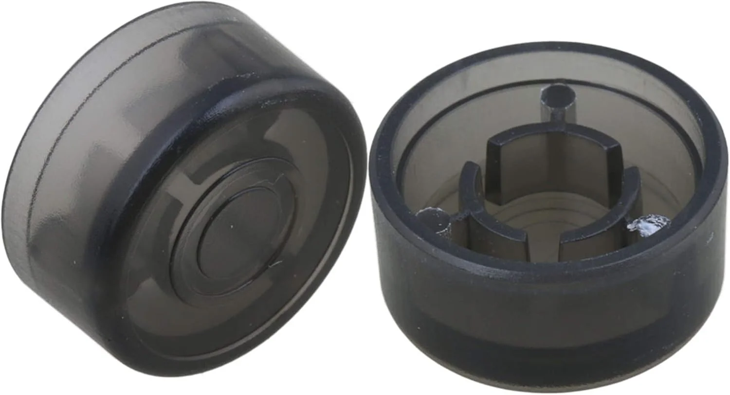 ییبای درپوش محافظ پدال افکت گیتار پلاستیکی مشکی شفاف، فاصله سوراخ حدود 38 میلی متر، قطر سوراخ حدود 4 میلی متر، بسته 10 عددی