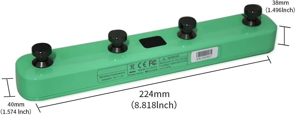 کنترلر پدال گیتار بی سیم برای پدال های گیتار الکتریک، با ضرب آهسته و 5 حافظه از پیش تنظیم شده، برای P1، SD30i، Hornet 05i، گیتار GTRS، تغییر از پیش تنظیم شده، حلقه، درام، با ضرب آهسته (سبز) کنترلر پدال گیتار بی سیم برای پدال های گیتار الکتریک، با ضرب آهسته و 5 حافظه از پیش تنظیم شده، برای P1، SD30i، Hornet 05i، گیتار GTRS، تغییر از پیش تنظیم شده، حلقه، درام، با ضرب آهسته (سبز)