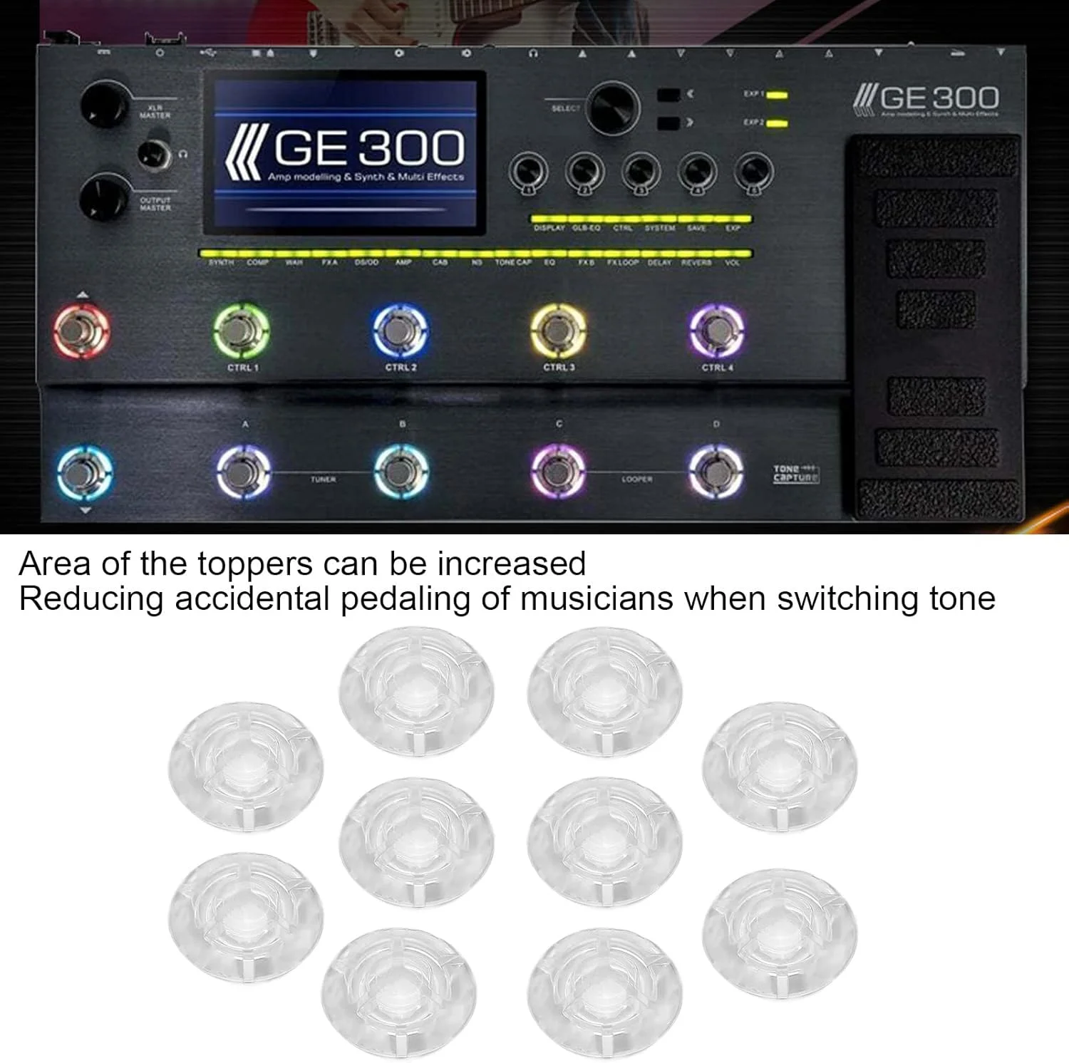 دکمه پدال پایی، پلاستیکی شفاف جالب، افزایش سطح، کاهش پدال ناخواسته، روکش پدال برای پدال افکت گیتار دکمه پدال پایی، پلاستیکی شفاف جالب، افزایش سطح، کاهش پدال ناخواسته، روکش پدال برای پدال افکت گیتار