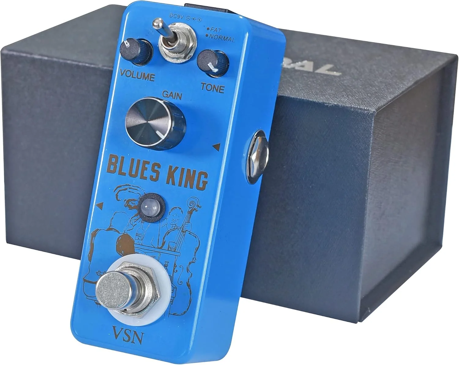 پدال گیتار VSN Bluesy Overdrive، دیستورشن بلوز درایور Vintage Overdrive با 2 حالت گرم/داغ، اندازه مینی و True Bypass پدال گیتار VSN Bluesy Overdrive، دیستورشن بلوز درایور Vintage Overdrive با 2 حالت گرم/داغ، اندازه مینی و True Bypass
