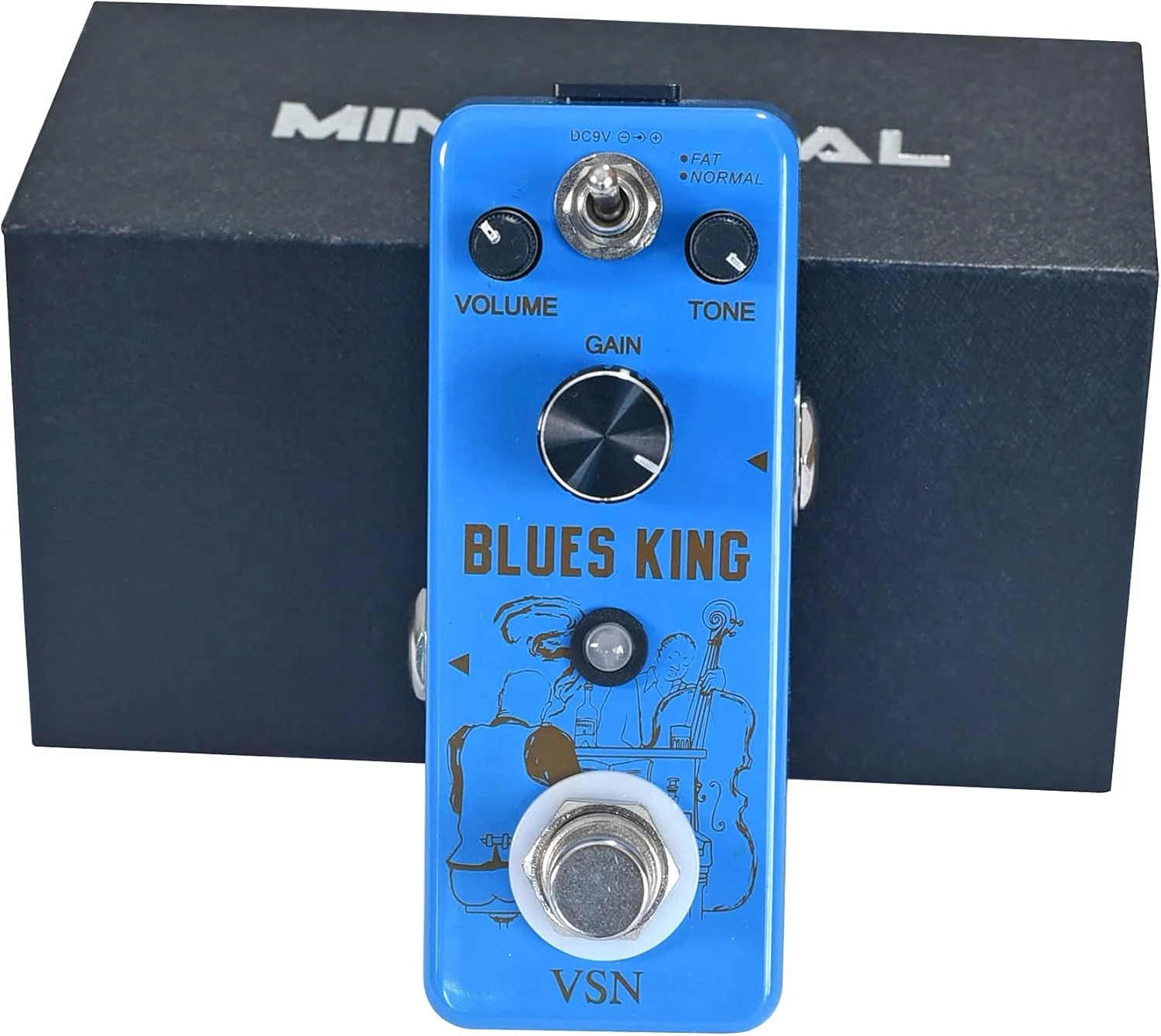 پدال گیتار VSN Bluesy Overdrive، دیستورشن بلوز درایور Vintage Overdrive با 2 حالت گرم/داغ، اندازه مینی و True Bypass پدال گیتار VSN Bluesy Overdrive، دیستورشن بلوز درایور Vintage Overdrive با 2 حالت گرم/داغ، اندازه مینی و True Bypass