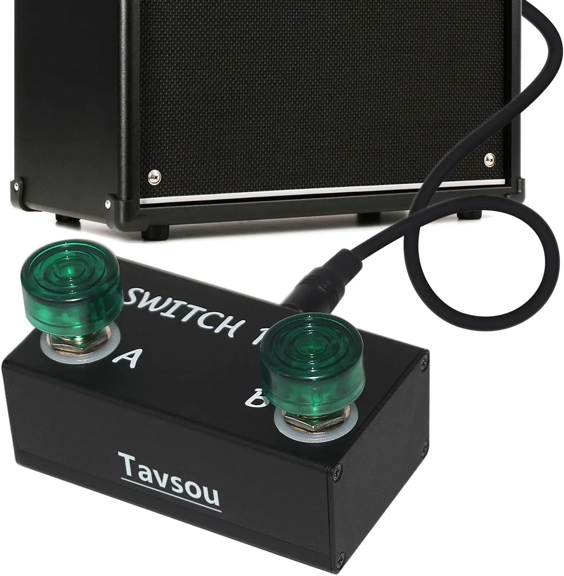 پدال دوتایی فوت سوییچ برای پدال افکت گیتار به همراه کابل TRS (سوییچ دوتایی Latch)