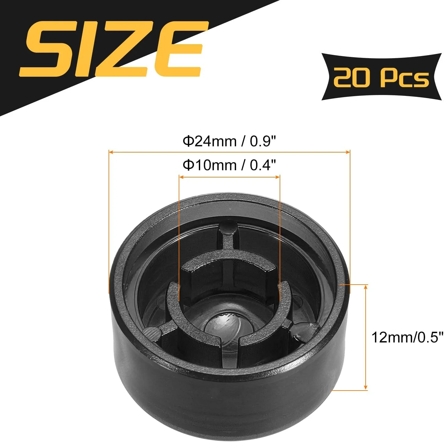 سورسینگ مپ 20 عدد روکش پدال فوُتسوئیچ، کلاهک دکمه پدال گیتار، روکش بالایی پلاستیکی فوُتسوئیچ 3/8 اینچ برای دکمههای پدال افکت گیتار، مشکی سورسینگ مپ 20 عدد روکش پدال فوُتسوئیچ، کلاهک دکمه پدال گیتار، روکش بالایی پلاستیکی فوُتسوئیچ 3/8 اینچ برای دکمههای پدال افکت گیتار، مشکی