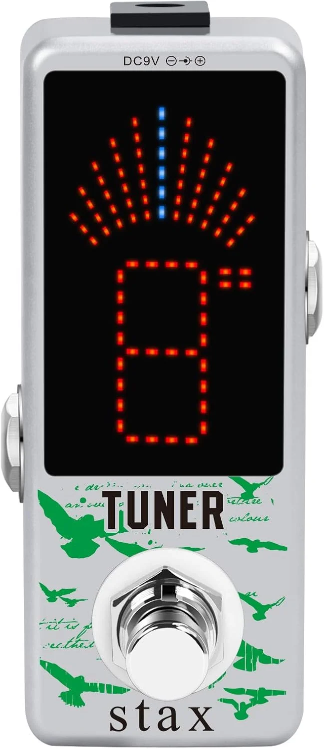 پدال تیونر گیتار Stax، پدال‌های کوک با دقت بالا برای گیتار الکتریک و باس، دقت ± 1 سنت، اندازه مینی، بای‌پس واقعی