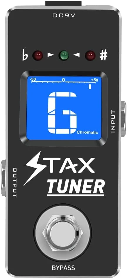 پدال تیونر گیتار Stax، پدال های کوک با دقت بالا برای گیتار الکتریک و بیس، دقت ± 1 سنت، اندازه مینی، True Bypass…