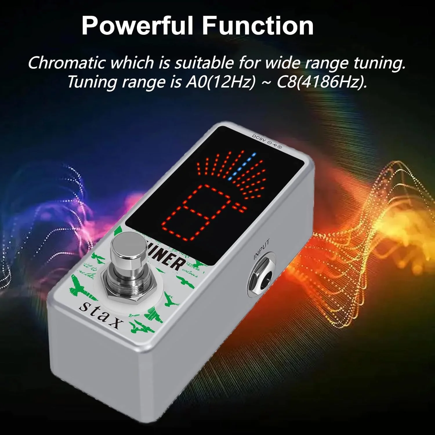 پدال تیونر گیتار Stax، پدالهای کوک با دقت بالا برای گیتار الکتریک و باس، دقت ± 1 سنت، اندازه مینی، بایپس واقعی پدال تیونر گیتار Stax، پدالهای کوک با دقت بالا برای گیتار الکتریک و باس، دقت ± 1 سنت، اندازه مینی، بایپس واقعی