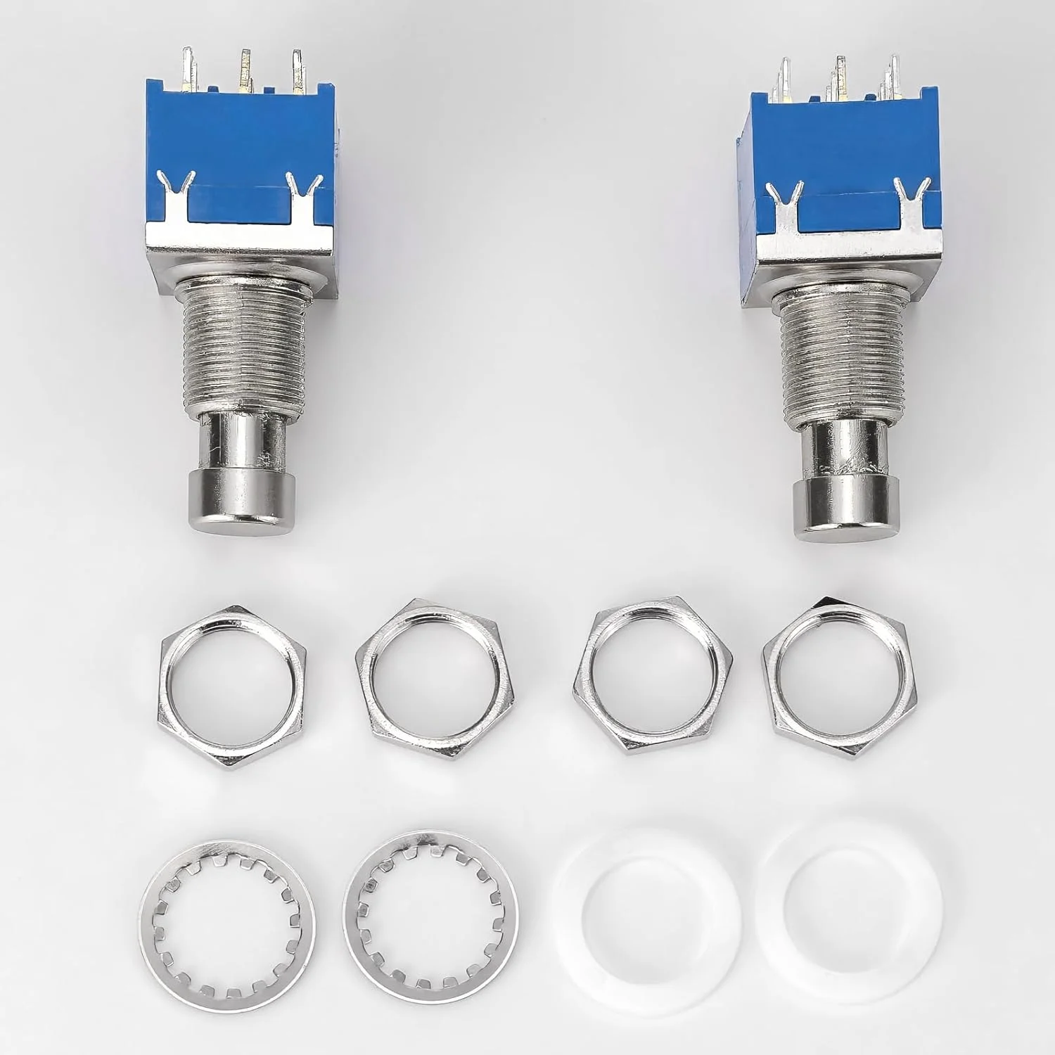 Swhmc دو عدد سوئیچ فلزی پدال افکت گیتار 9 پین 3PDT بایپس واقعی Swhmc دو عدد سوئیچ فلزی پدال افکت گیتار 9 پین 3PDT بایپس واقعی