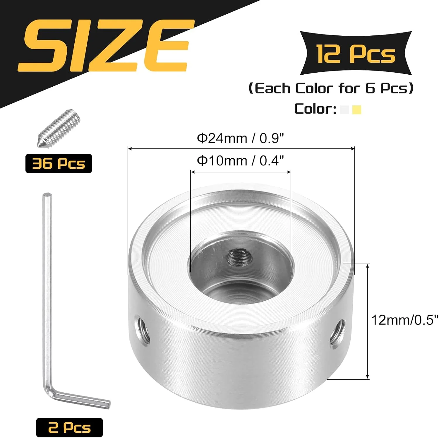 سورسینگ مپ 12 عدد روکش دکمه پدال گیتار، کلاهک فلزی دکمه پدال، سایز 3/8 اینچ، برای دکمه های پدال افکت گیتار، نقره ای، طلایی سورسینگ مپ 12 عدد روکش دکمه پدال گیتار، کلاهک فلزی دکمه پدال، سایز 3/8 اینچ، برای دکمه های پدال افکت گیتار، نقره ای، طلایی