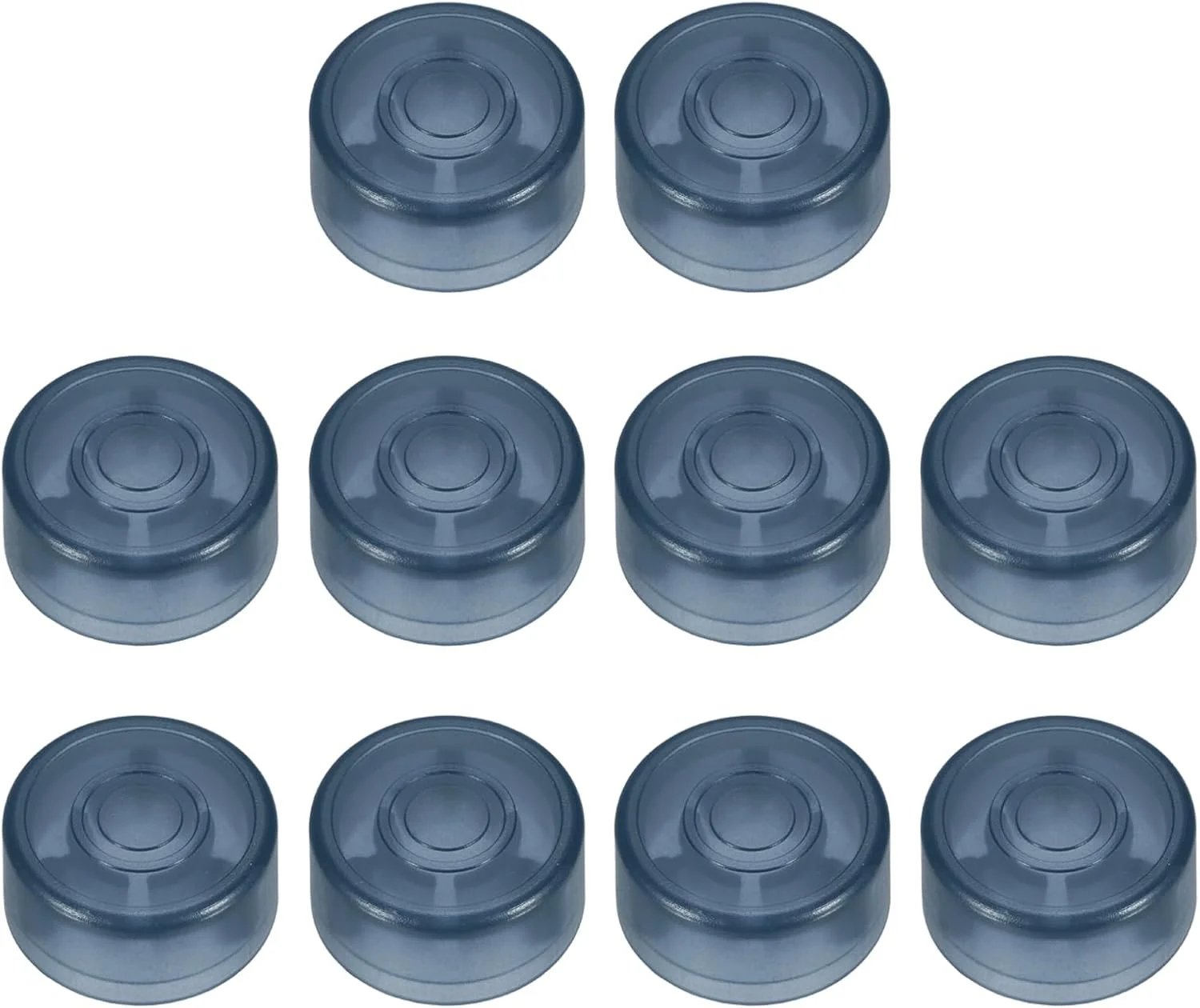 سورسینگ مپ 10 عدد روکش پدال زیرپایی، کلاهک دکمه پدال گیتار، روکش پلاستیکی پدال زیرپایی 3/8 اینچ برای دکمه های پدال افکت گیتار، آبی سرمه ای روشن