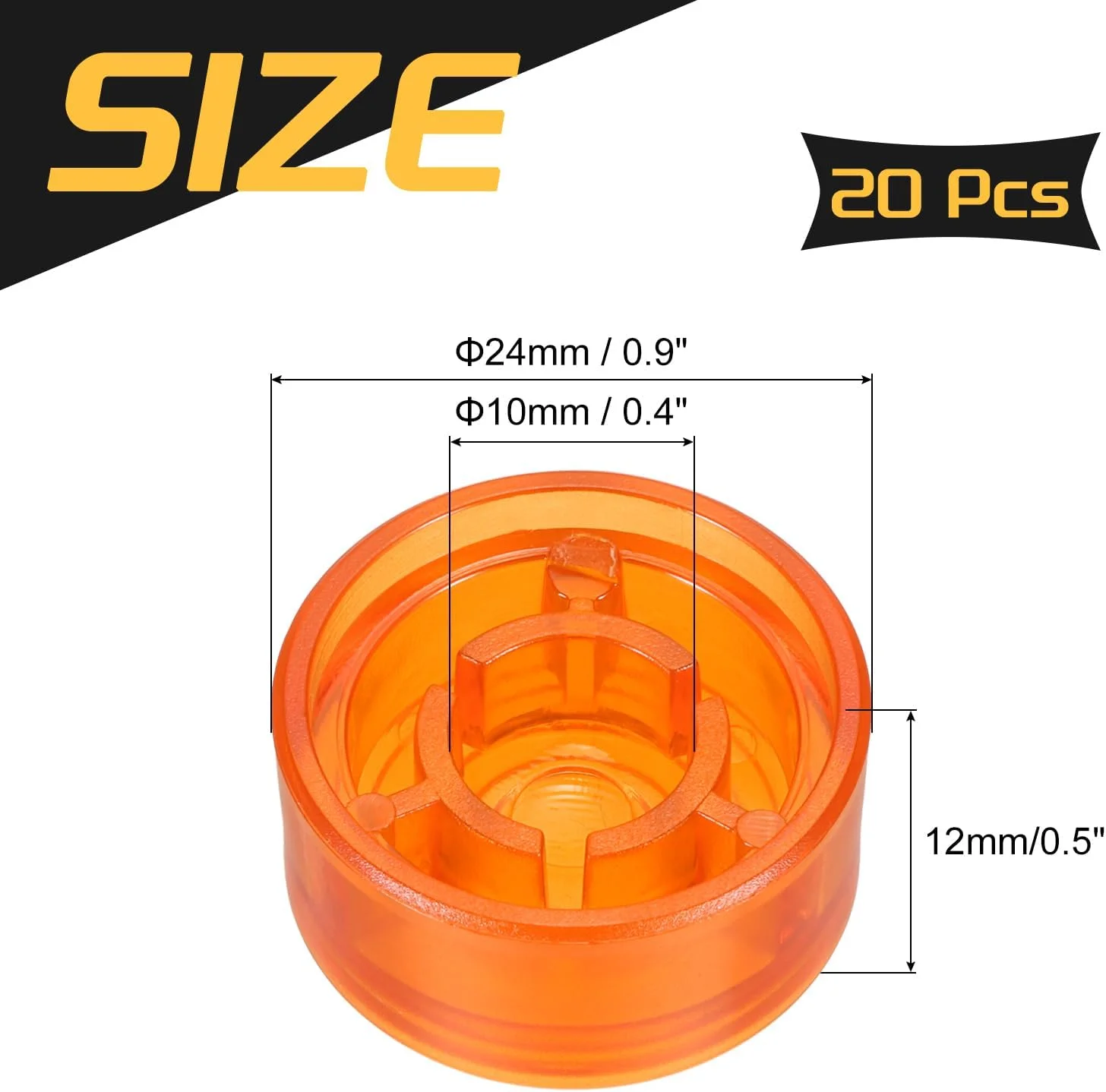 سورسینگ مپ 20 عدد روکش پدال فوتی سوئیچ، کلاهک دکمه پدال گیتار، روکش پلاستیکی پدال فوتی سوئیچ 3/8 اینچ برای دکمه های پدال افکت گیتار، نارنجی سورسینگ مپ 20 عدد روکش پدال فوتی سوئیچ، کلاهک دکمه پدال گیتار، روکش پلاستیکی پدال فوتی سوئیچ 3/8 اینچ برای دکمه های پدال افکت گیتار، نارنجی