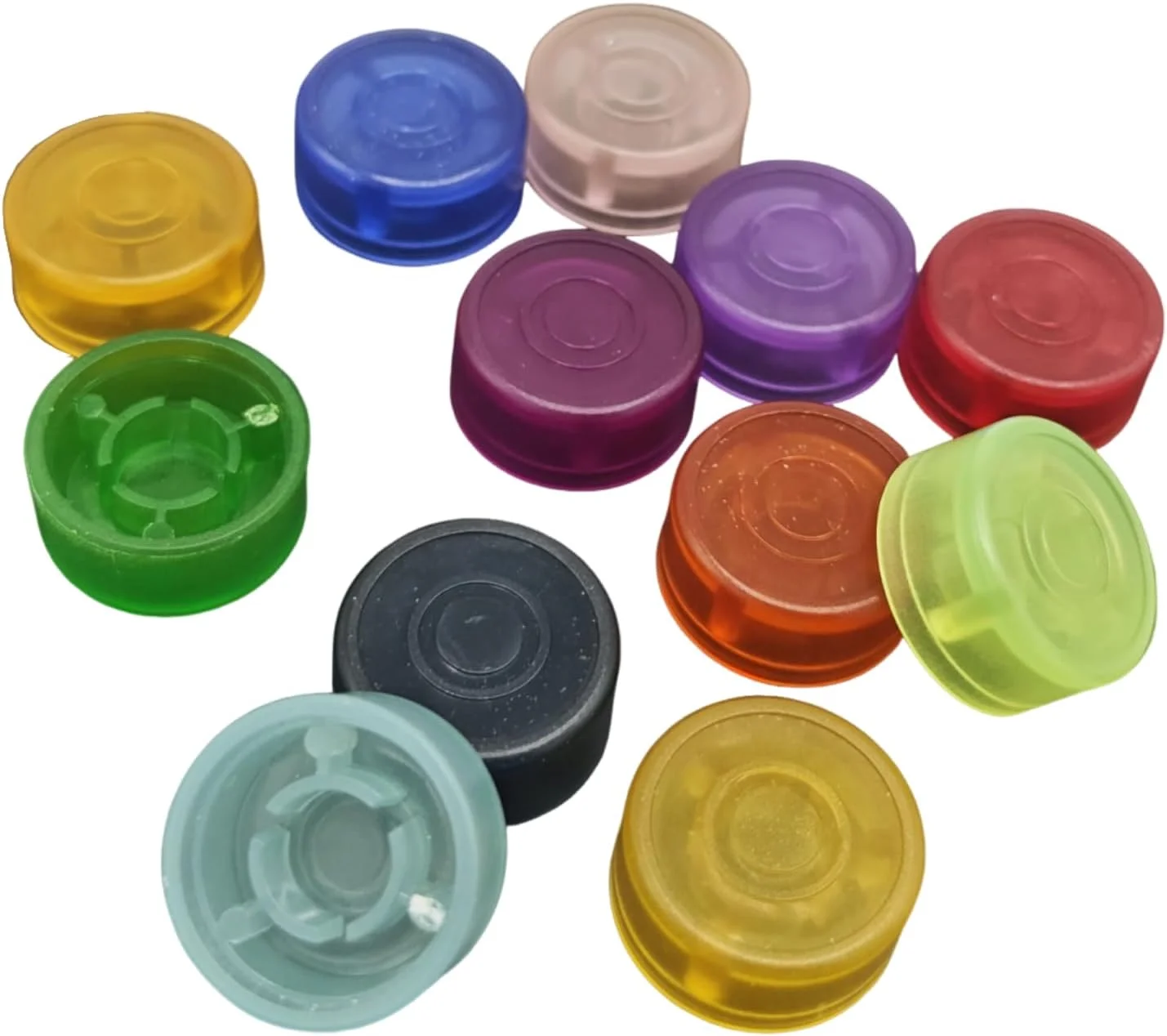 پک 12 عددی تاپر پدال فوتی سوئیچ گیتار Soundspire با نور پس زمینه، 12 رنگ کلاهک محافظ ضد لغزش برای پدال های مولتی افکت، روکش سوئیچ با اندازه جهانی و دارای گیره